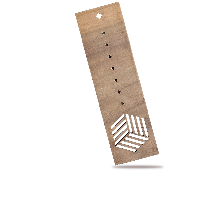 Geometric Box Walnut wood